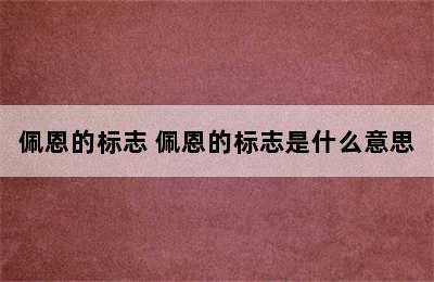 佩恩的标志 佩恩的标志是什么意思